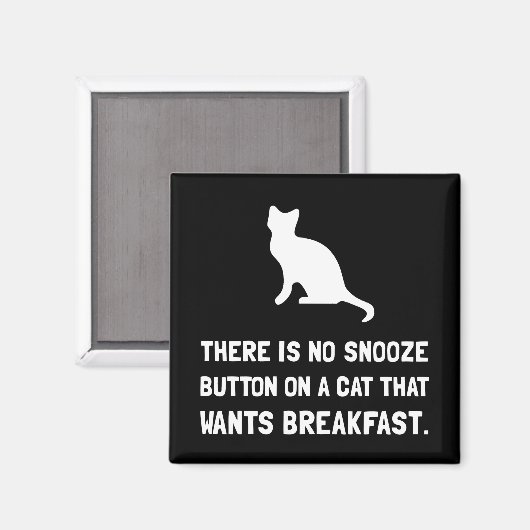 Snooze Button Cat Magnet (Vorderseite/Rückseite)