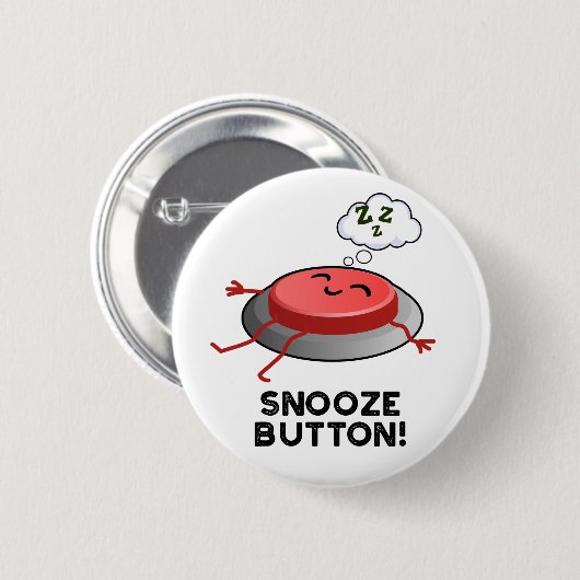 Snooze Button Funny Sleeping Puff (Vorne & Hinten)