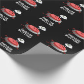 Snooze Button Funny Sleeping Puff Dark BG Geschenkpapier (Ecke)