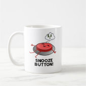 Snooze Button Funny Sleeping Puff Kaffeetasse (Links)