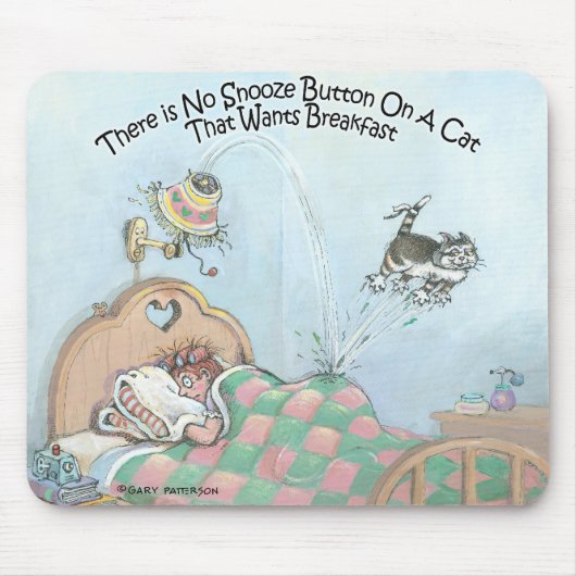 Snooze-Knopf Mousepad (Vorne)