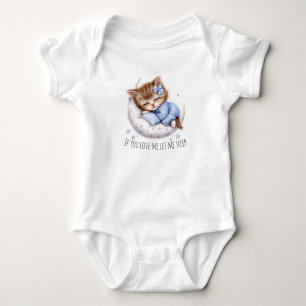 Snooze, Not Sorry — Katzenlogik in Aktion Baby Strampler
