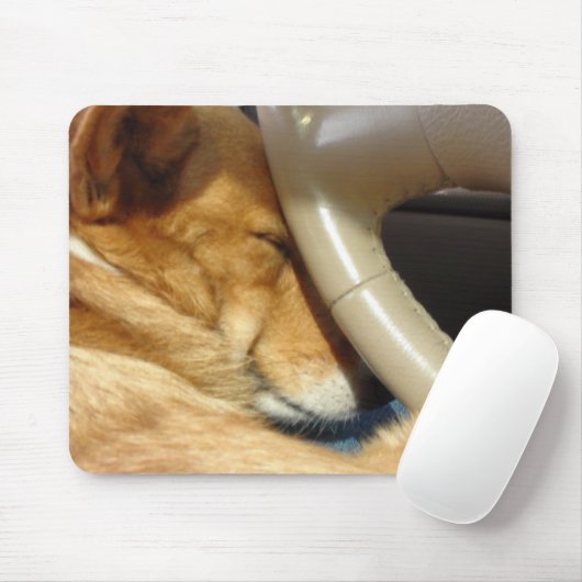 Snoozing Corgi-Fahrer Mousepad (Mit Mouse)