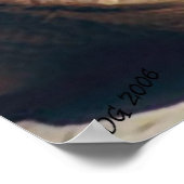 Snoozing Hippopotamus Portrait Poster (Ecke)