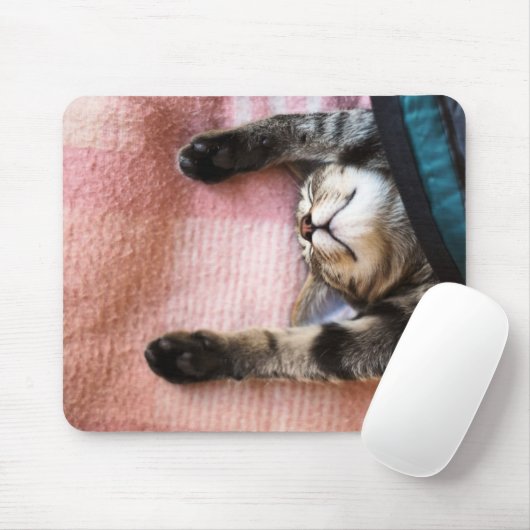 Snoozing Kätzchen Mousepad (Mit Mouse)