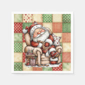 Snoozing Santa Claus On Christmas Eve Serviette (Vorderseite)