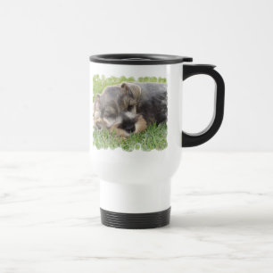 Snoozing Schnauzer-Reise-Tasse Reisebecher