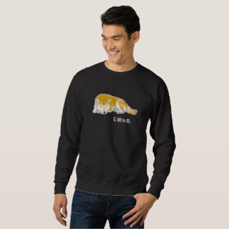 Snoozing Shiba Inu Dog Sweatshirt