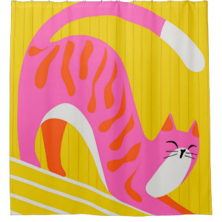 Snoozing Whiskers Duschvorhang