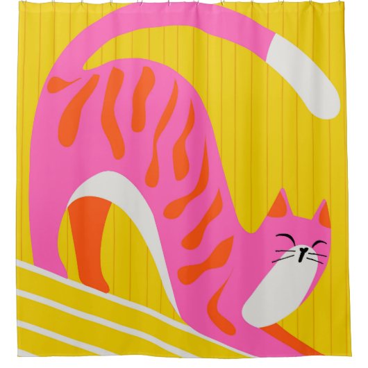 Snoozing Whiskers Duschvorhang (Vorderseite)