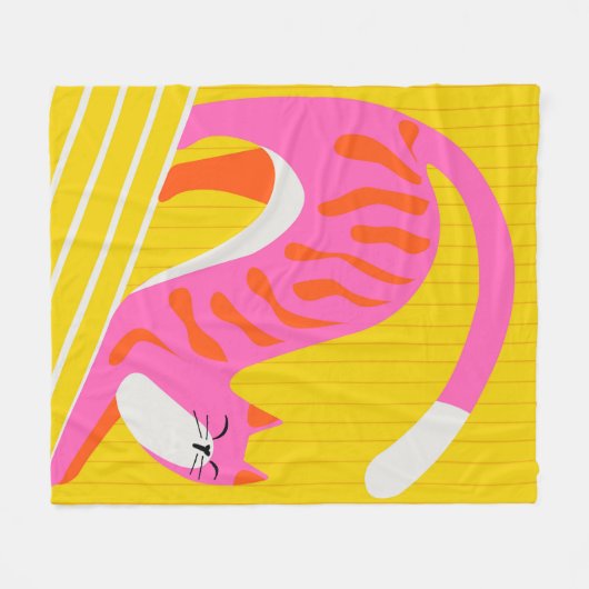 Snoozing Whiskers Fleecedecke (Vorderseite (Horizontal))