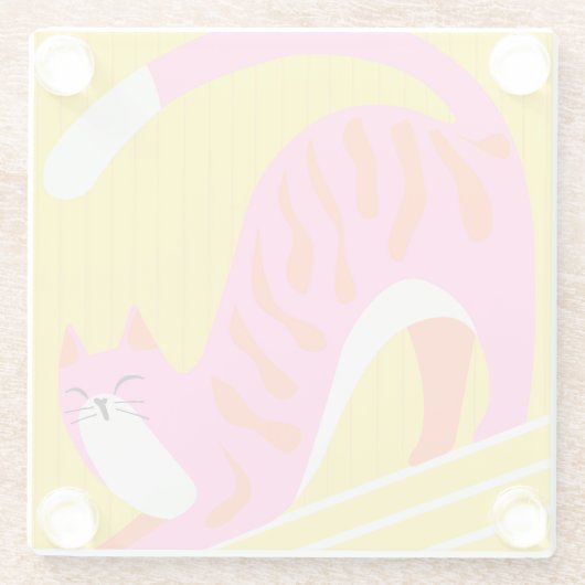 Snoozing Whiskers Glasuntersetzer (Rückseite)