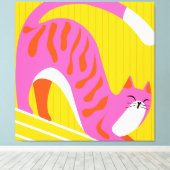 Snoozing Whiskers Leinwanddruck (Insitu (Holzboden))