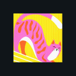 Snoozing Whiskers Leinwanddruck<br><div class="desc">"Snoozing Whiskers" ist ein bezaubernder Kunstdruck, der eine rosa Katze darstellt, die friedlich vor einem lebendigen gelben Hintergrund schläft. Die spielerische Verwendung von Farben schafft eine skurrile und fröhliche Atmosphäre und macht dieses Stück zu einer angenehmen Ergänzung zu jedem Zimmer. Es zeichnet sich durch die Ruhe und die süße Körperhaltung...</div>