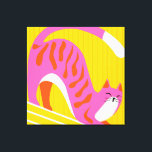 Snoozing Whiskers Leinwanddruck<br><div class="desc">"Snoozing Whiskers" ist ein bezaubernder Kunstdruck, der eine rosa Katze darstellt, die friedlich vor einem lebendigen gelben Hintergrund schläft. Die spielerische Verwendung von Farben schafft eine skurrile und fröhliche Atmosphäre und macht dieses Stück zu einer angenehmen Ergänzung zu jedem Zimmer. Es zeichnet sich durch die Ruhe und die süße Körperhaltung...</div>