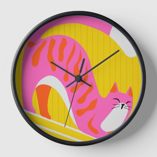 Snoozing Whiskers Uhr (Vorderseite)