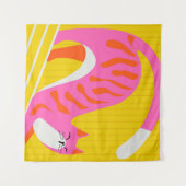 Snoozing Whiskers Wandteppich (Vorderseite (Horizontal))