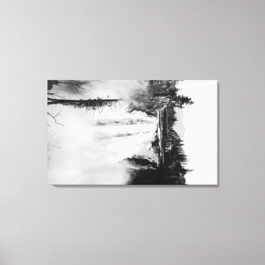 Snoqualmie Falls and Lodge, Washington Fotograp Leinwanddruck (Vorderseite)