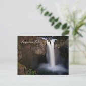 Snoqualmie Falls in der Nachtkarte Postkarte (Stehend Vorderseite)