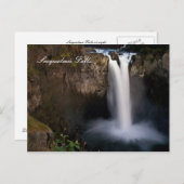 Snoqualmie Falls in der Nachtkarte Postkarte (Vorne/Hinten)