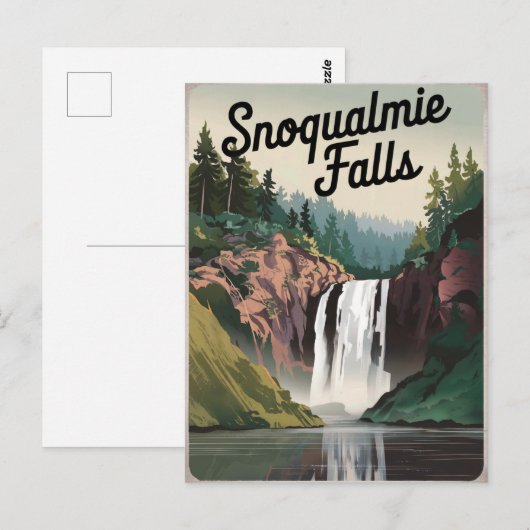 Snoqualmie Falls Vintag Postkarte (Vorne/Hinten)