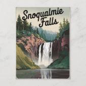 Snoqualmie Falls Vintag Postkarte (Vorderseite)