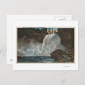 Snoqualmie Falls, WA - Blick auf die Wasserfälle u Postkarte (Vorne/Hinten)