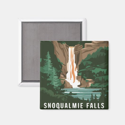 Snoqualmie Falls, WA Magnet (Vorderseite/Rückseite)