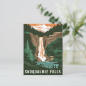 Snoqualmie Falls, WA Postkarte (Stehend Vorderseite)