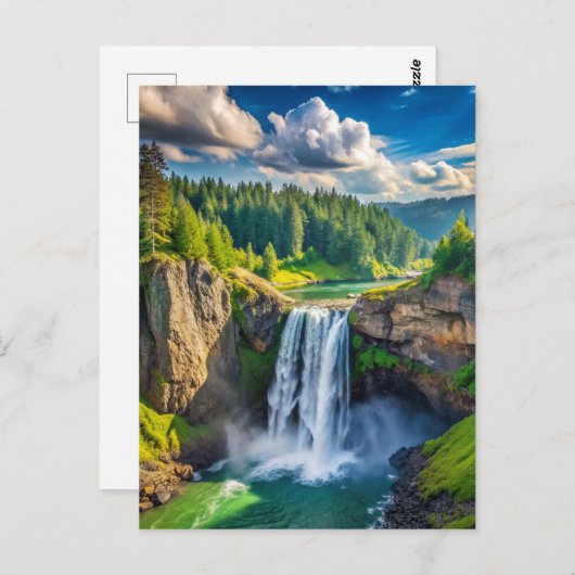 Snoqualmie Falls, WA Postkarte (Vorne/Hinten)