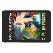 Snoqualmie Falls Washington Shirt, Sasquatch Magnet (Horizontal)