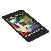 Snoqualmie Falls Washington Shirt, Sasquatch Magnet (Rechte Seite)