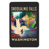 Snoqualmie Falls Washington Shirt, Sasquatch Magnet (Vertikal)