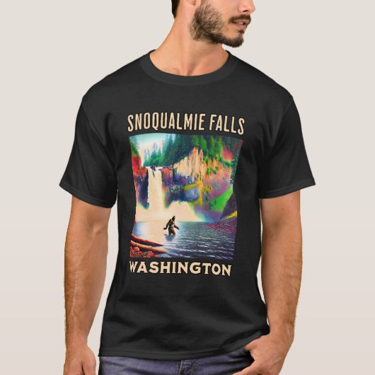 Snoqualmie Falls Washington Shirt, Sasquatch T-Shirt (Vorderseite)