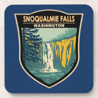 Snoqualmie Falls Washington Waterfall Vintag