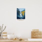 Snoqualmie Falls Washington Waterfall Vintag Poster (Küche)