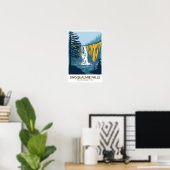 Snoqualmie Falls Washington Waterfall Vintag Poster (Heimbüro)