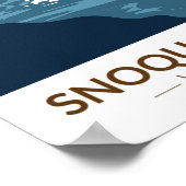 Snoqualmie Falls Washington Waterfall Vintag Poster (Ecke)