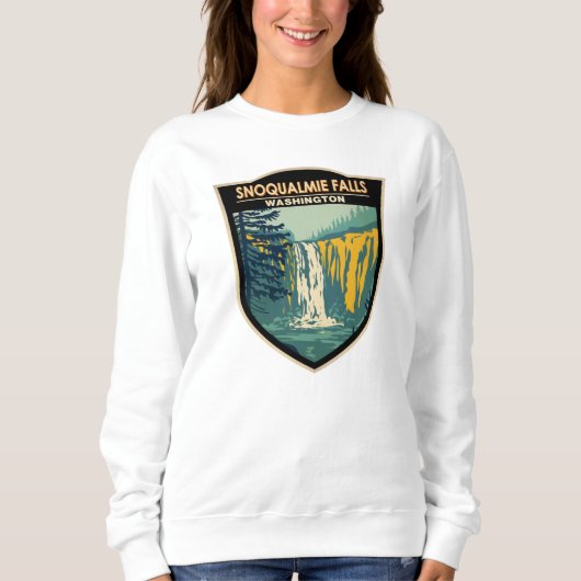 Snoqualmie Falls Washington Waterfall Vintag Sweatshirt (Vorderseite)