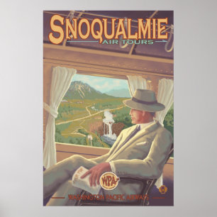 Snoqualmie fällt auf dem Luftweg, Poster