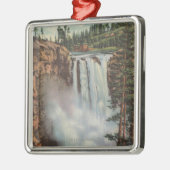 Snoqualmie fällt, WA - Ansicht von Fällen oben Silbernes Ornament (Links)