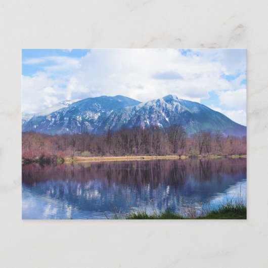 Snoqualmie-See-Reflexion Postkarte (Vorderseite)