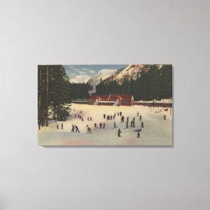 Snoqualmie Skigebiet, WA - Ansicht des Skis Leinwanddruck