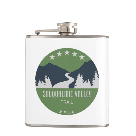 Snoqualmie Valley Trail Washington Staat Flachmann (Vorderseite)