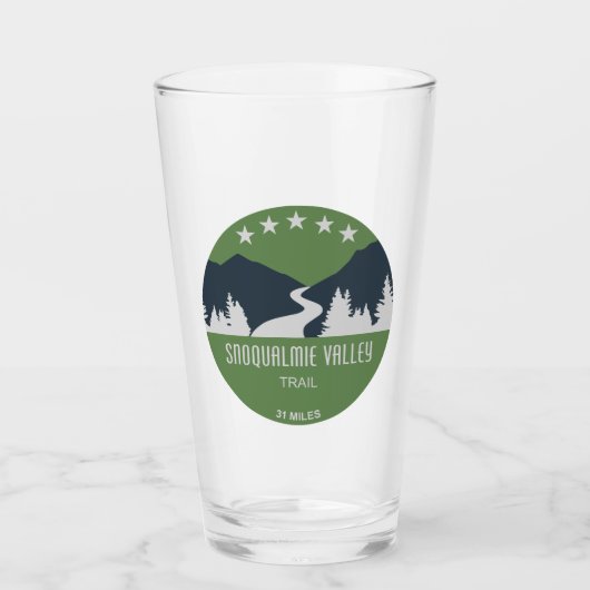 Snoqualmie Valley Trail Washington Staat Glas (Vorderseite)
