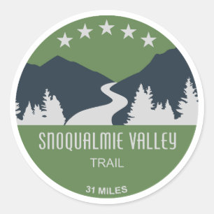 Snoqualmie Valley Trail Washington Staat Runder Aufkleber