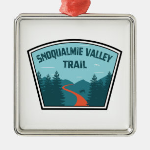 Snoqualmie Valley Trail Washington State Ornament Aus Metall