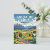 Snoqualmie Valley USA Postkarte (Stehend Vorderseite)