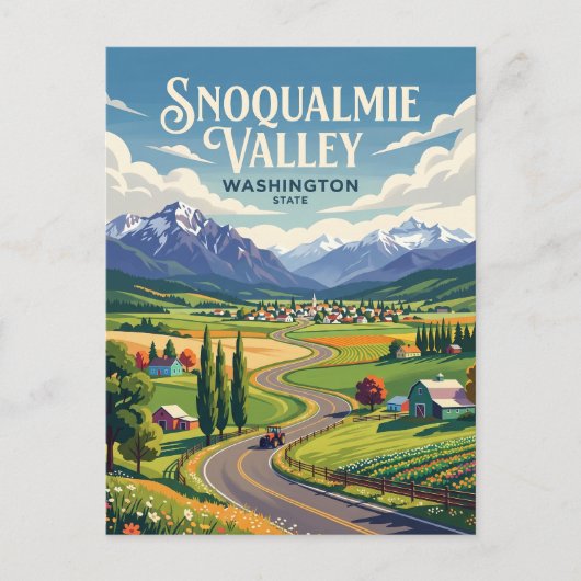 Snoqualmie Valley USA Postkarte (Vorderseite)