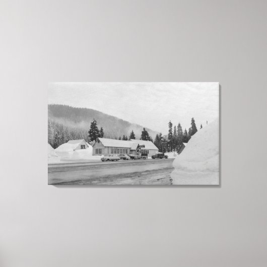 Snoqualmie, WA - Gipfel im Skigebiet Fotografie Leinwanddruck (Vorderseite)